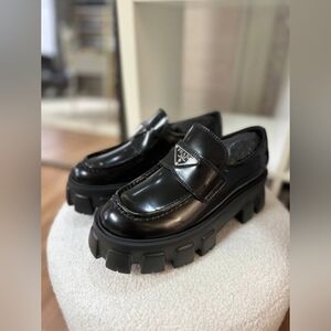 Prada Monolith leather Loafers